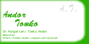 andor tomko business card